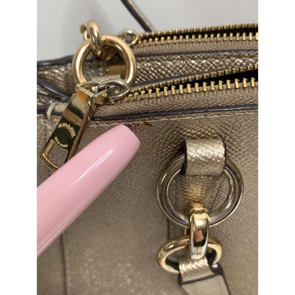 Coach Womens Metallic Platinum Shoulder Hand Bag F23337 Mini Christie - Picture 7 of 7